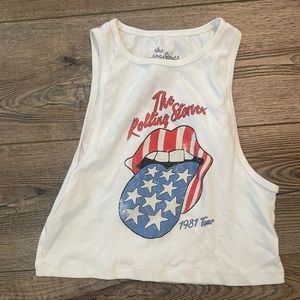 Urban outfitters cropped rolling stone t-shirt size S